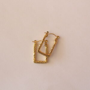 Square Textured Clip-in Earring