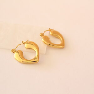 Gold Heart Shaped Earring