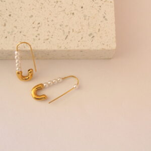 Gold Paper Clip Earring