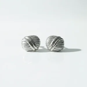 Silver Knot Stud Earring